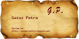 Gaisz Petra névjegykártya